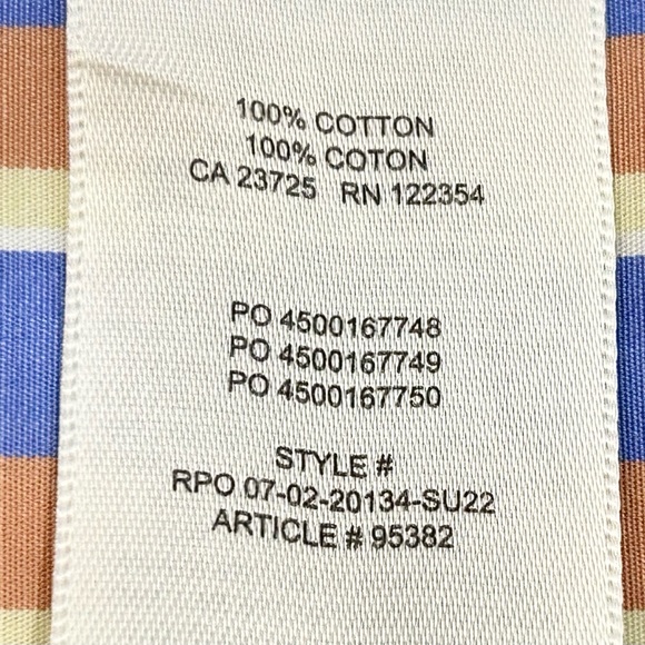 Wilfred Free Relaxed Shirt Organic Cotton Button Up Striped size Small - Picture 7 of 7